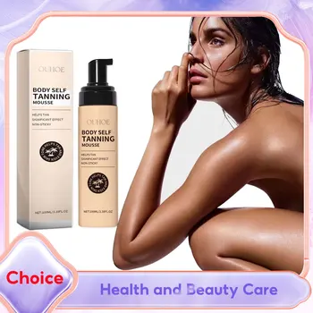 Mousse autobloccante estiva Pelle di bronzo abbronzante finta Mousse abbronzante naturale rapido Bronzer per il corpo Prodotti autobloccanti senza sole abbronzanti finti 1