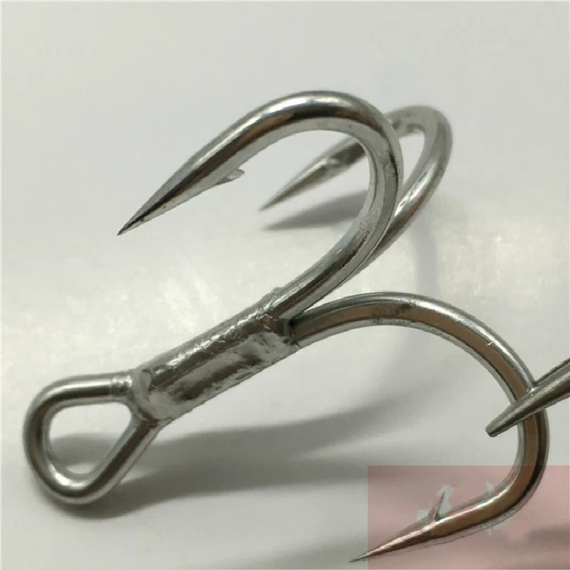 Owner Three Anchor Hooks St-66 Deep Ocean Treble Hooks Carbon Steel Strong  Squid Fishhooks Round Triple Barbed Explosion Hooks - Fishhooks - AliExpress