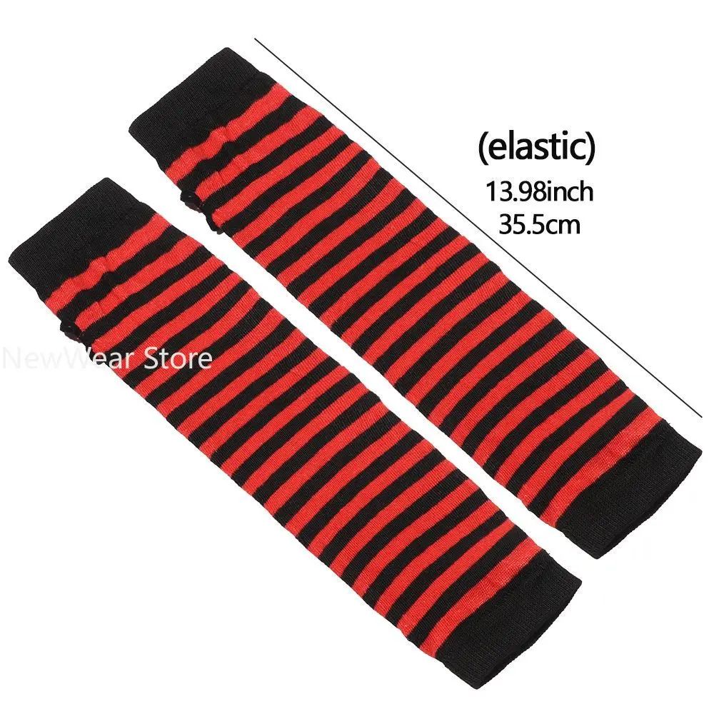 Women Girls Cotton Classic Fingerless Long Gloves Wristband Arm Warmer Long Sleeve Striped Elbow Mitten Knitted fingerless gloves,half finger gloves,cotton gloves,warm gloves