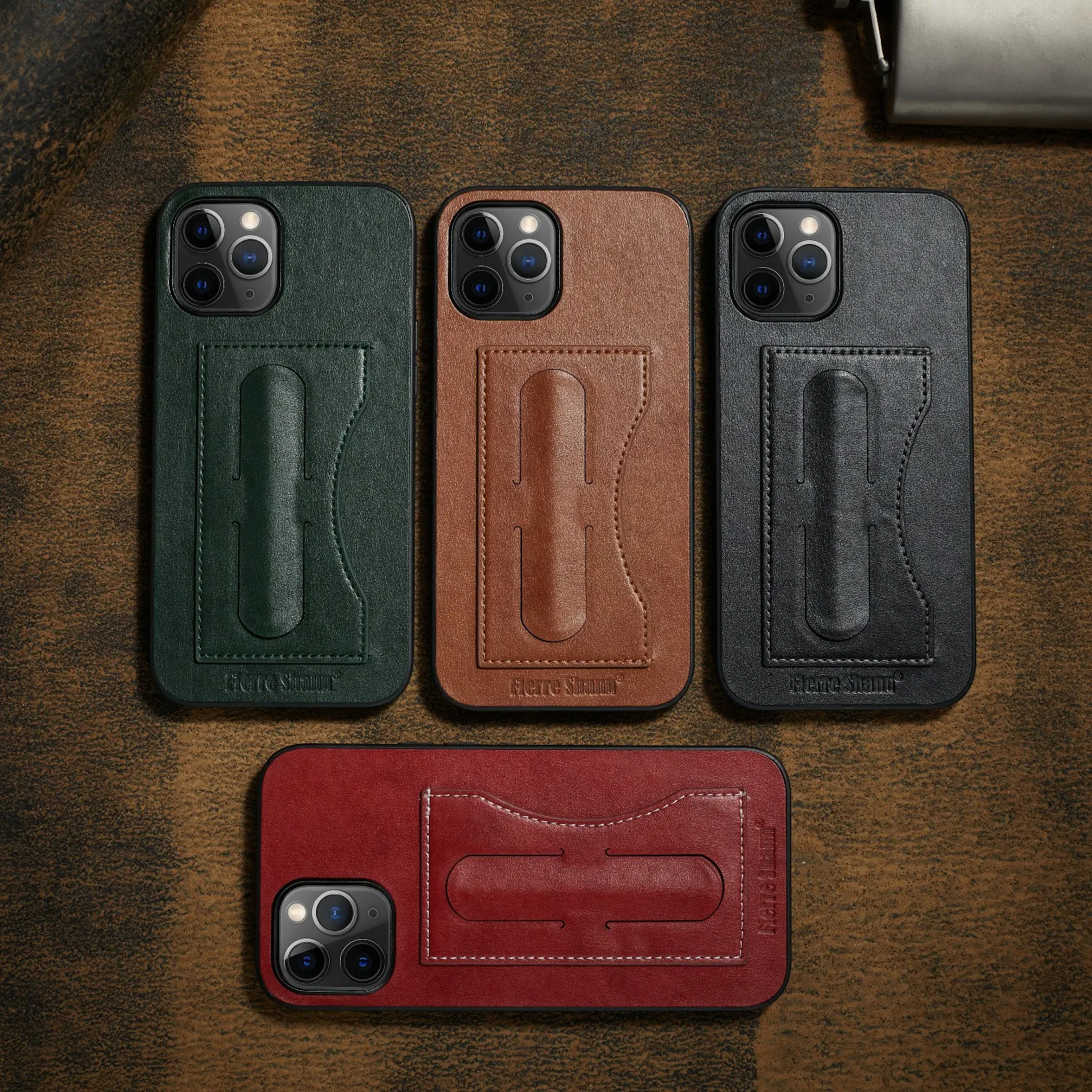 

Simple leather back card slot Phone Case For iPhone 13 12 mini 11 Pro XS Max X XR 8 7 6 6S Plus SE 2020 shell