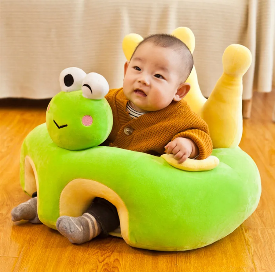 

Baby Sofa Support Seat Cover Plush Chair Learning To Sit Comfortable Cartoon Toddler Nest Puff Washable Without Filler Cradle