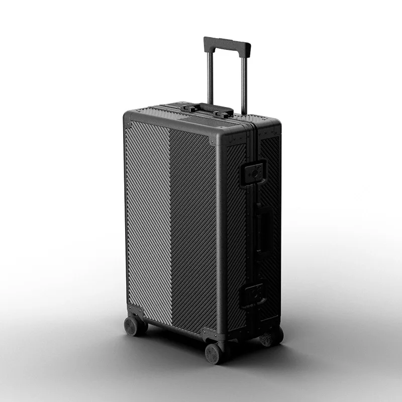 Aluminum Luggage High-End Business Boarding Travel Suitcase Universal Wheel Scratch-Proof Password Trolley Case Fashion Suitcase