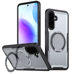 360° Rotating Magnetic Metal Bracket Phone Case - A14 4G or A14 5G (Gray)
