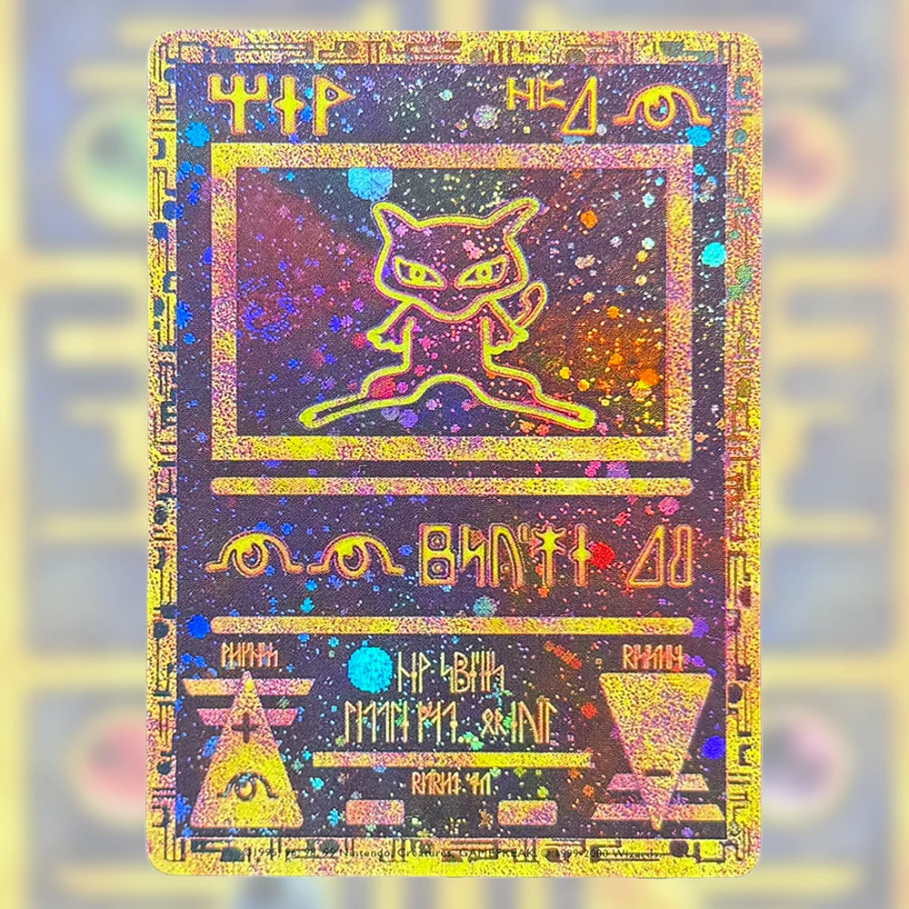PTCG Proxy Card Mew Collection Card Ancient Times Doppelseitige Farbe Mew Classic Limited Anime PKM Cards Geschenkspielzeug