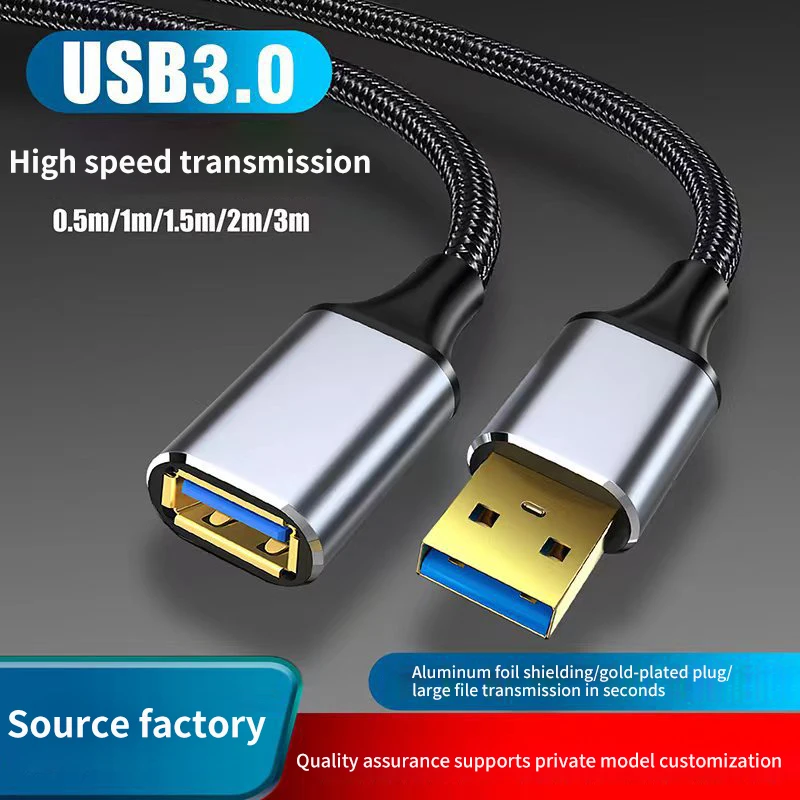 Przedłużacz USB kabel USB 3.0 męski do żeńskiego przedłużacz do Smart TV PS4 Xbox One SSD kabel do transmisji danych laptopa