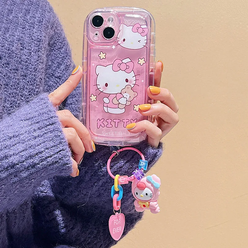 thumbnail image 1 of Sanrio Hello kitty Kuromi Cinnamoroll Case For Honor X7 X8 X9 70 80 90 60 20 Pro Huawei Nova 11 10 7 se 8 6 Y90 P40 Lite Cover, 1 of 4