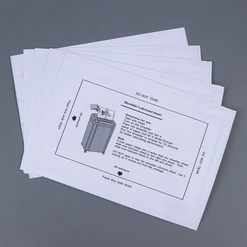 새로운 5/10PCS 종이 분쇄기 윤활유 시트 분쇄기 윤활유 휴대용 종이형 분쇄기용 윤활유