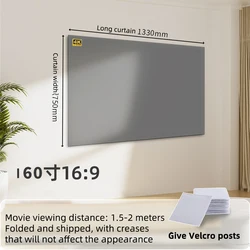 Enhanced Portable HD 4K Movie Projection Screen - 60inch Big vision