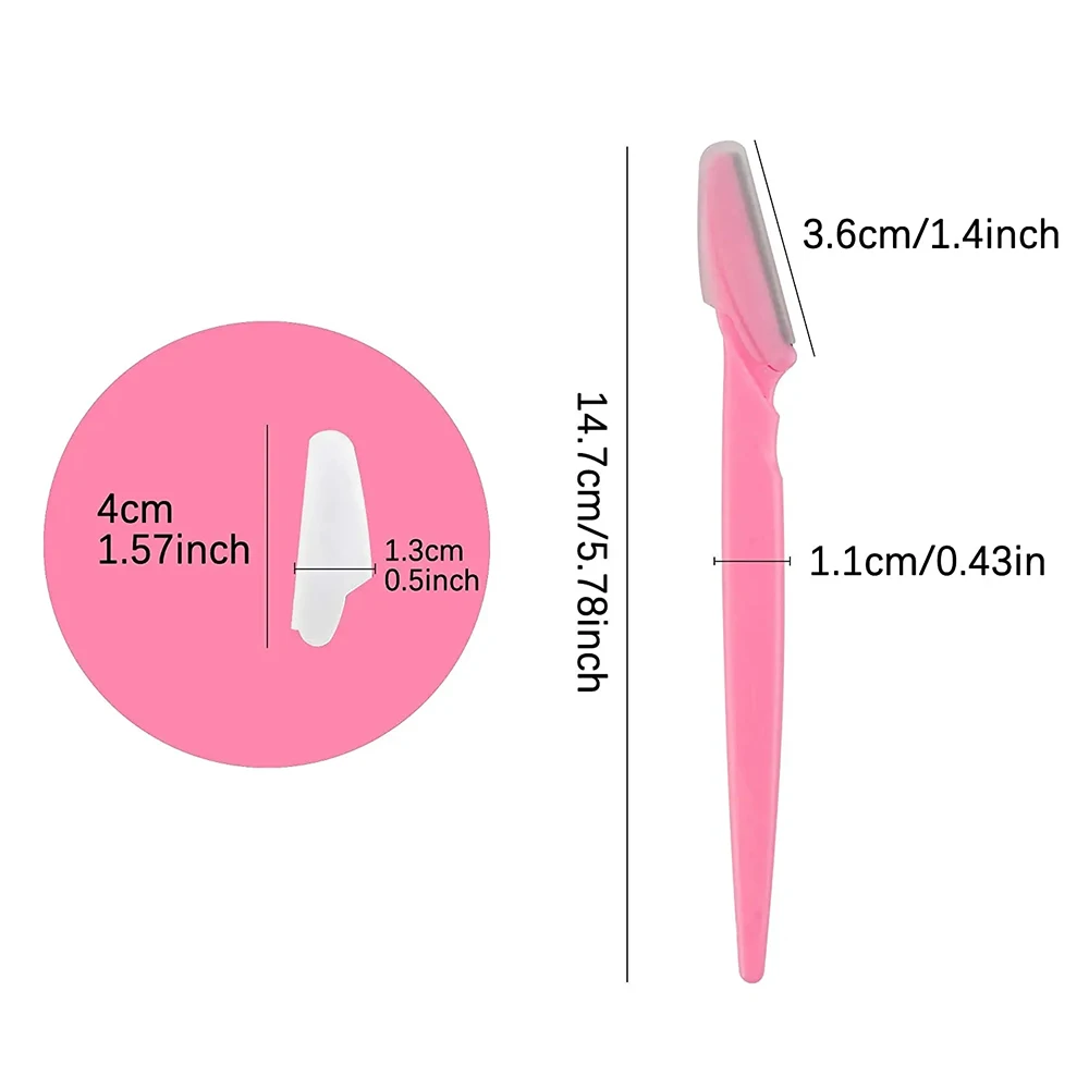 100/50/20PCS Eyebrow Trimmer Blade Face Razor 3 Colors Face Blade Shavers Hair Remover Shaver Safety Razor Microblading Tool 2