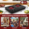 Burner, 1800W Ceramic Electric Hot Plate for Cooking, Dual Control Infrared Cooktop, Portable Countertop Burner, Glass P 5