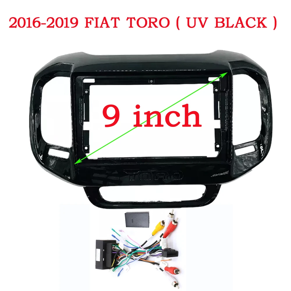 

2 Din 9 Inch Car Radio Installation DVD GPS Mp5 ABS PC Plastic Fascia Plane Frame for FIAT Toro 2016-2019 Dash Kit