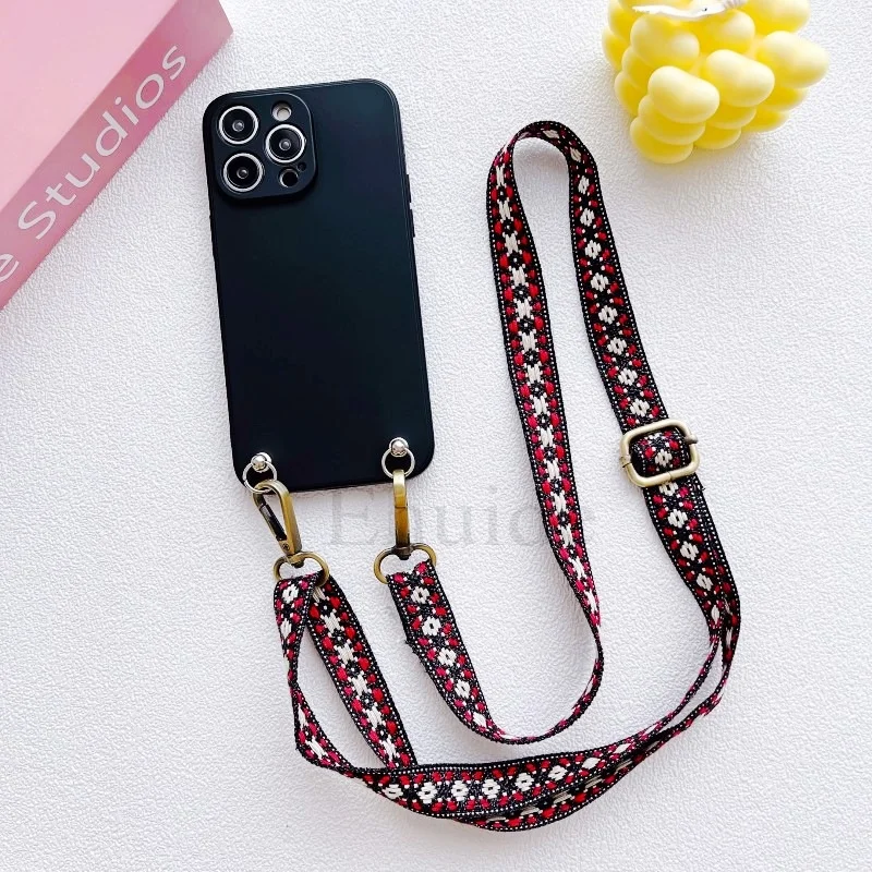 Classic Strap Case - Crossbody Neck Lanyard Soft Silicone Cover