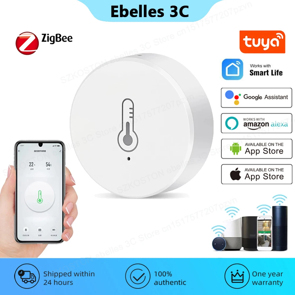 Tuya Smart Home ZigBee Temperature And Humidity Sensor Smart Life APP