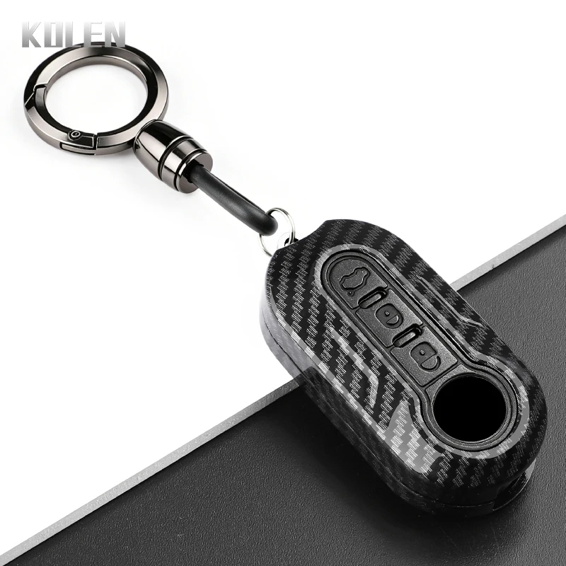 Sleek Carbon Fiber Style Car Key Case Cover – Premium Protector