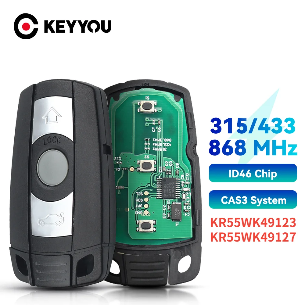 KEYYOU автомобиль дистанционного Управление ключ KR55WK49123 для BMW E60 E61 E70 E71 E72 E81 E82 E87 E88