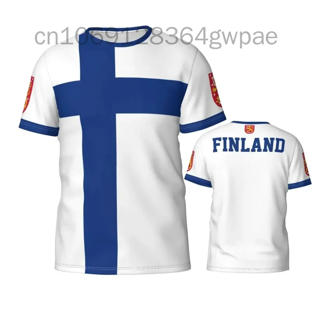 

Finland Flag Badge 3D Printed T-shirt Men's Women's Casual Short Sleeve O-Neck Tops Fashionable Retro Streetwear Tees