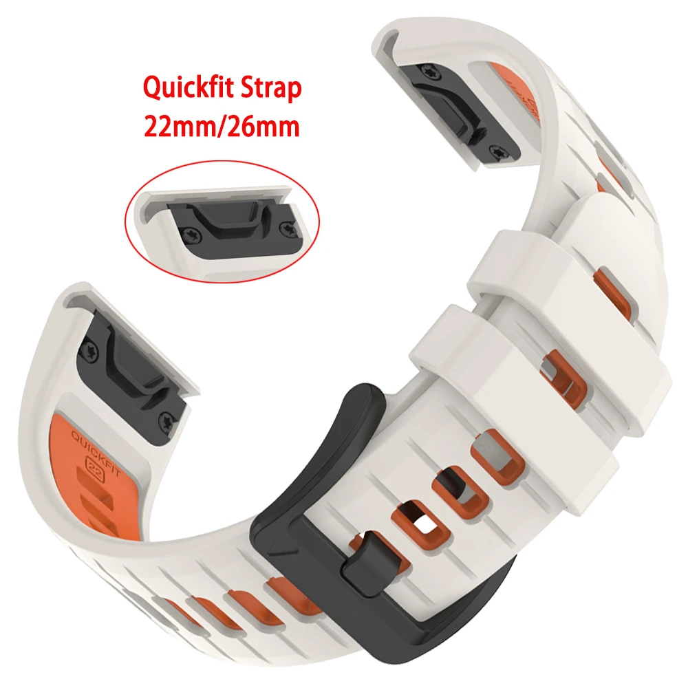 Sport Silicone Strap - QuickFit 22/26mm Watchband Bracelet