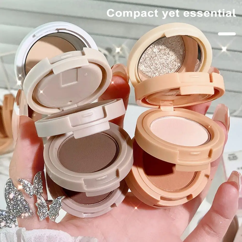 Blusher Eyeshadow Palette High Pigment Eyeshadow Palette 4 Colors Matt Shiny Sequin Texture Eye Shadow Eye Makeup