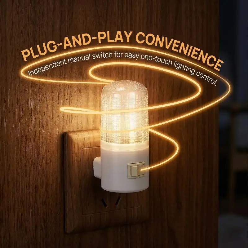 1PC LED 야간 조명 EU/US 플러그 비상 조명 거실 침실 조명 벽걸이 형 홈 침대 옆 램프 아이 베이비