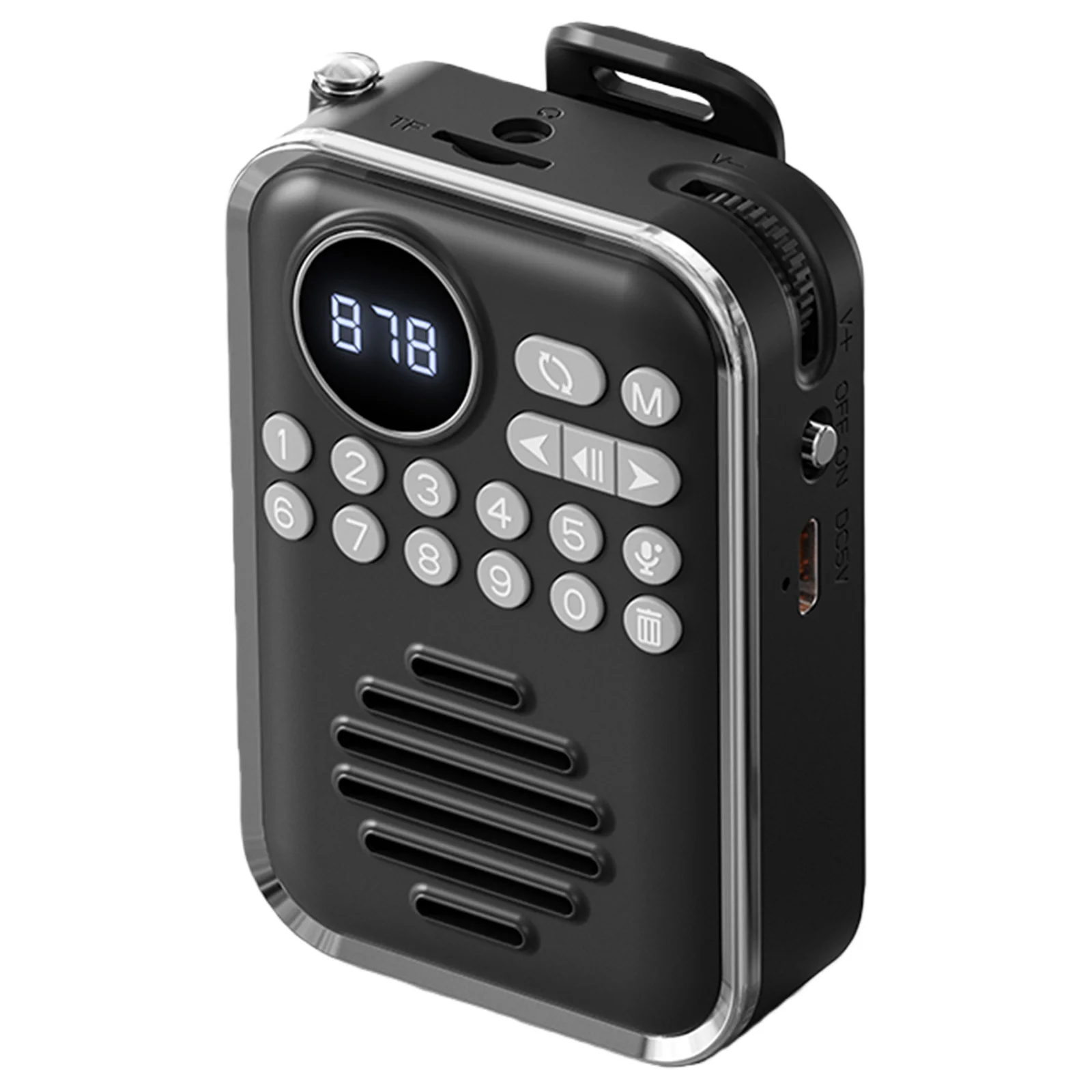 400mAh 충전식 배터리가 장착된 휴대용 라디오 캠핑 조깅 걷기용 개인용 휴대용 미니 라디오 멀티 모드 재생