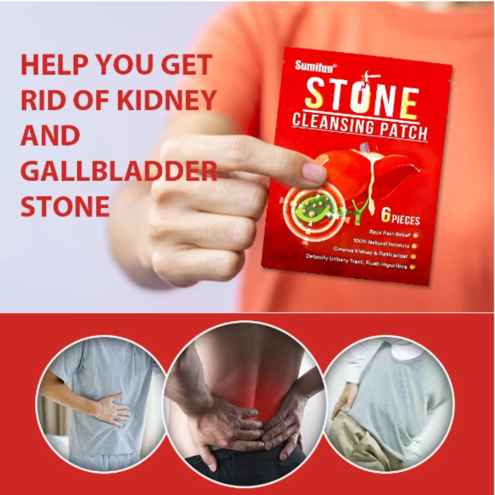 

6 Pcs Kidney Care Patch Gallstones Treatment Plaster Back Pain Reduce Herbal Kidney Care Sticker Removing Gallstone Cleans Patch