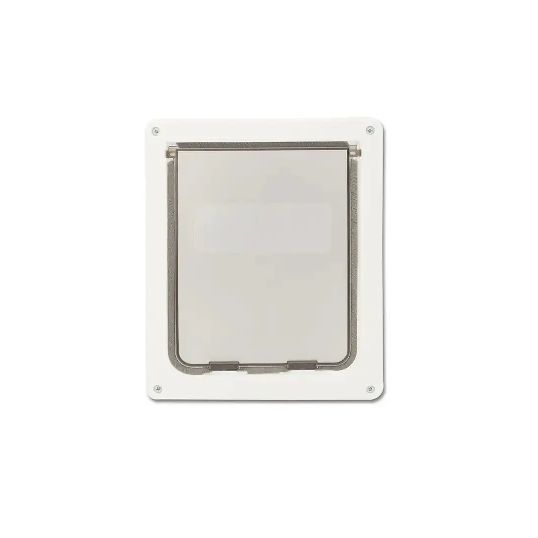 Dog Cat Flap Door Lock Security Flap Door Dog Cat Kitten Puppy Safety Gate ABS Plastic Large Pet Supplies
