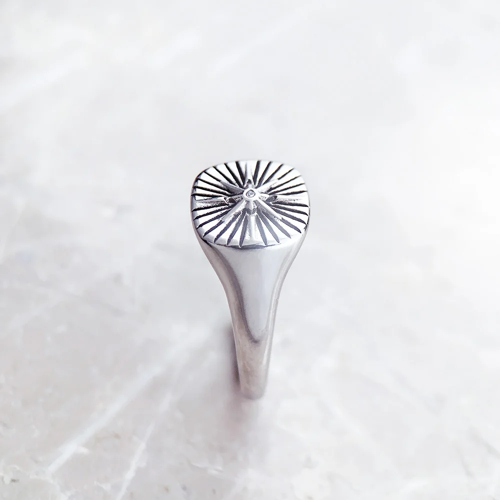 アクセサリー Sterling Silver Signet Ring Vintage #17 Antique English Genuine 1700's Silver Signet Ring Monogram