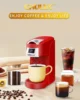 NEW Single Serve Coffee Maker, Red Single Cup Coffee Machine for K Cup & Ground Coffee, 5 to 12oz Brew Sizes in Mins for Home 2