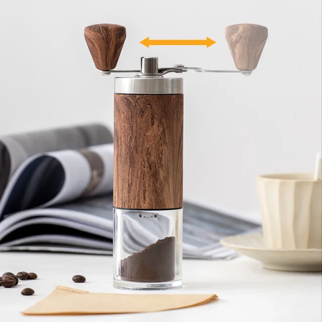 Manual Coffee Grinder with Adjustable Bean Grind Size - Hand Coffee Grinder with Hand Crank Mill - Ideal for Fresh Espresso 4