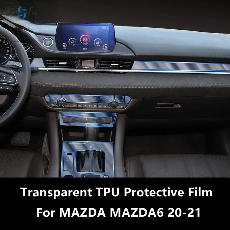 

For MAZDA MAZDA6 20-21 Car Interior Center Console Transparent TPU Protective Film Anti-scratch Repair Film Accessories Refit