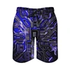Electronic Motherboard 3D Printed Short Pants Technology Chip Graphic Beach Shorts For Men Clothes Casual Male Trunks Trousers 5