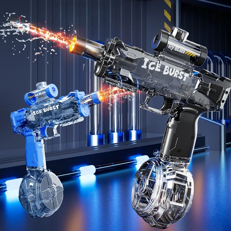 어린이용 LED 센서 플래시 자동 발사 물총, 여름 야외 게임 슈팅 장난감