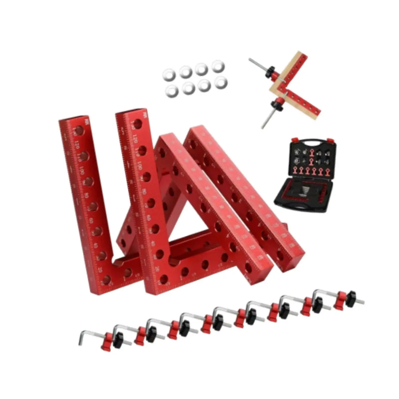 4 Pieces 90 Degree Clamps Easily Install Aluminum Alloy Professional Portable Corner Clamps Woodworking Block for Picture Frame 4 Pieces 90 Degree Clamps Easily Install Aluminum Alloy Professional Portable Corner Clamps Woodworking Block for Picture Frame