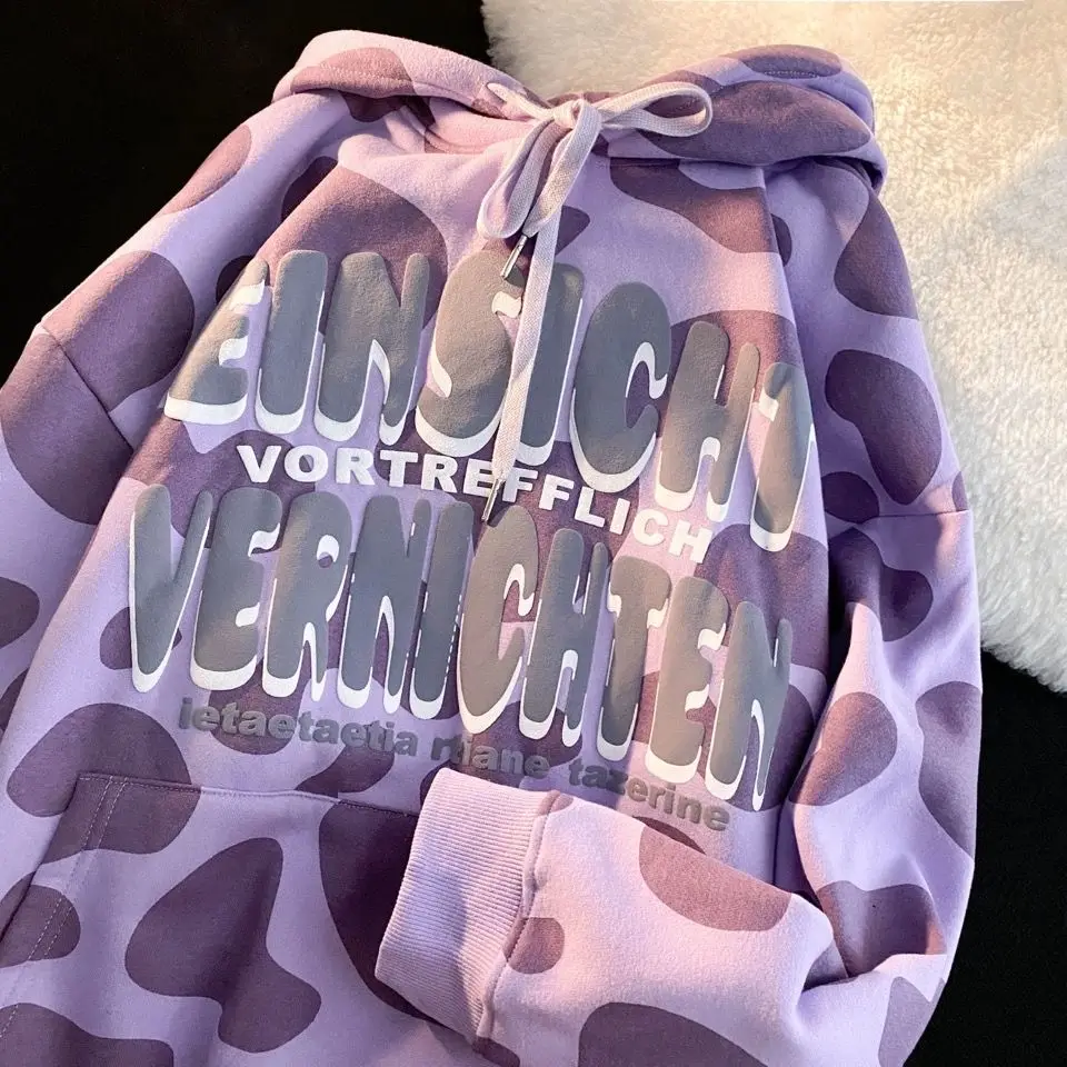 Harajuku Aesthetic Y2k Hoodie Woman Men Korean Kawaii Crewneck Long Sleeve Oversized Streetwear Kpop Fall Winter Clothes