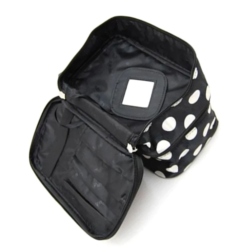 Large Capacity Cosmetic Bag Double Layer Zipper Women Makeup Bags Portable Travel Toiletries Organizer 2