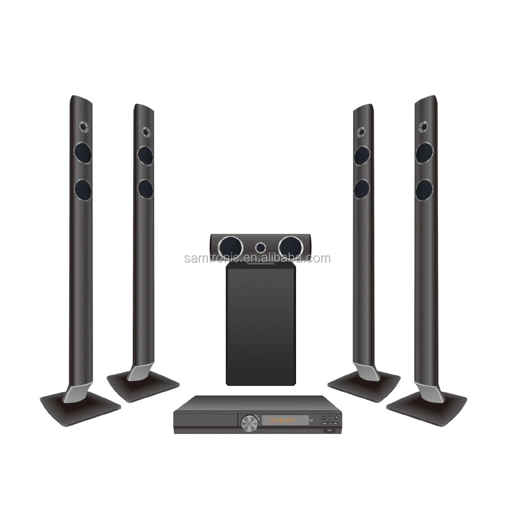 Samtronic High End 250W Lettore Dvd 5.1 Canali Wireless Hi-Fi Tower Sistema Di Altoparlanti Home Theater Con Sistema Karaoke Hs-Ht5104
