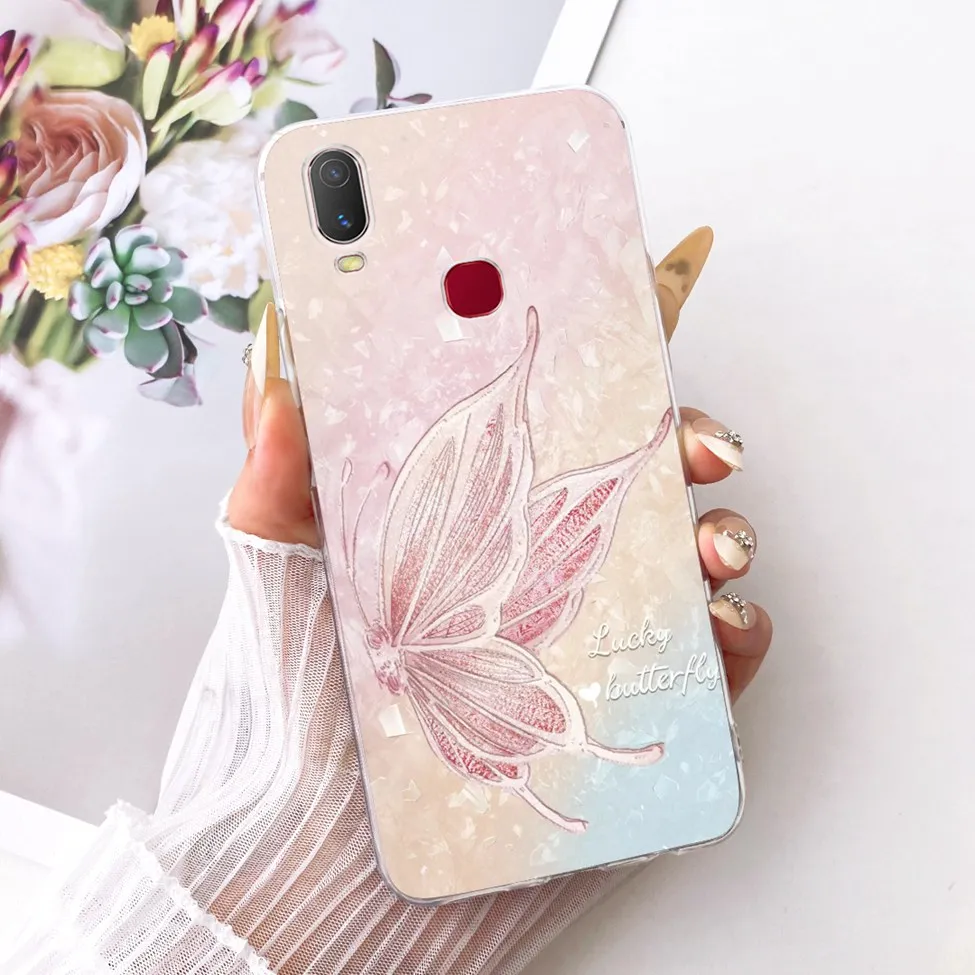 Clear Cute Cat Floral Soft Back Cover - Luxury Painted Design