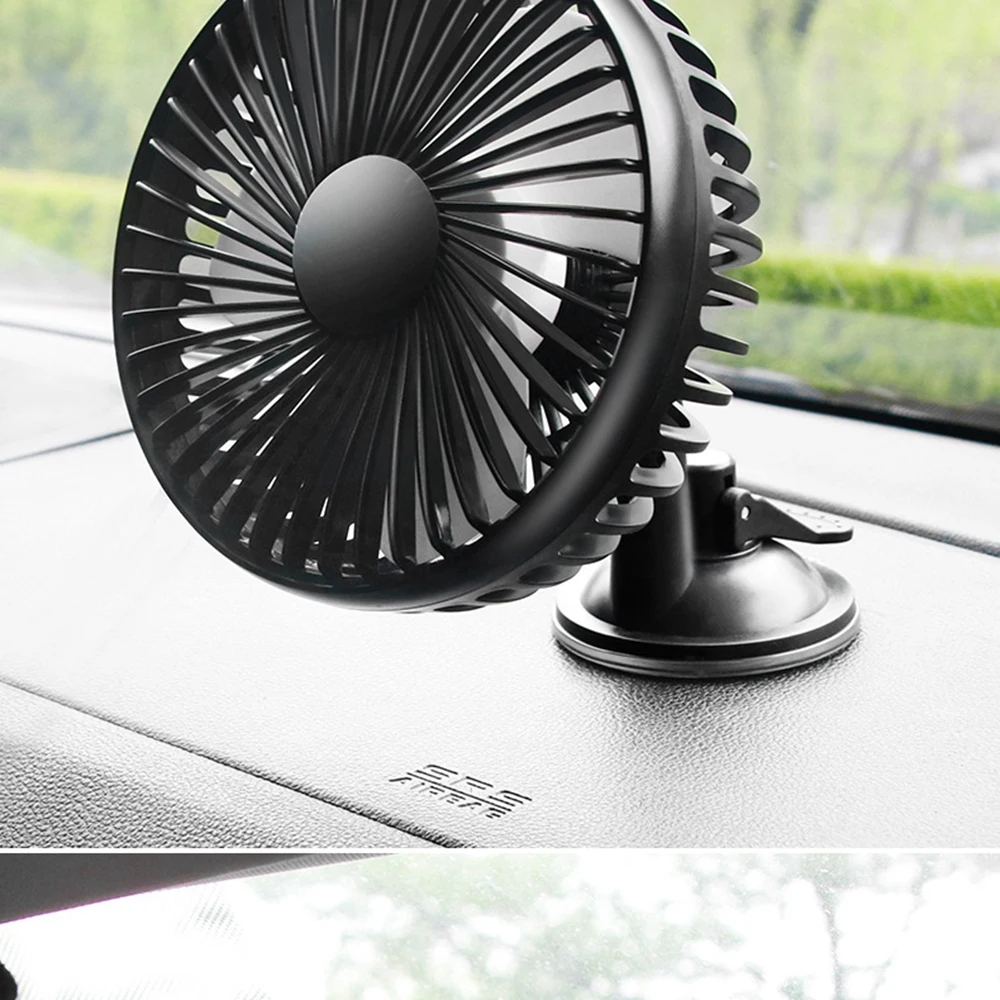 Car Cooling Fan 12V/24V Universal Automobile Cooler Back Seat/Headrest
