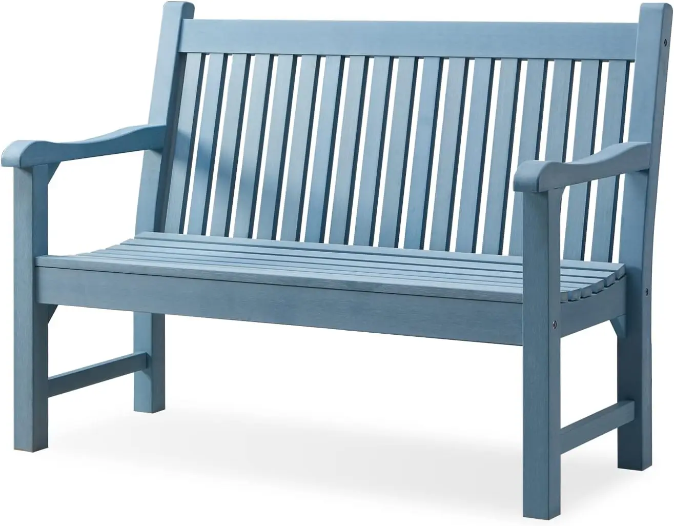 

Psilvam Garden Bench, 2-Person Poly Lumber Patio Bench, All-Weather Outdoor Bench That Never Rot and Fade, Memorial Bench