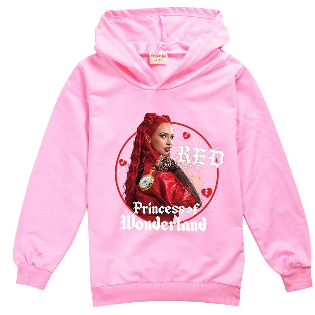Cosplay Costume Children Descendants 4 Costumes Kids Hoodie The Rise of Red Sweatshirt Girls Spring Hooded Pullover Cartoon Long Sleeve