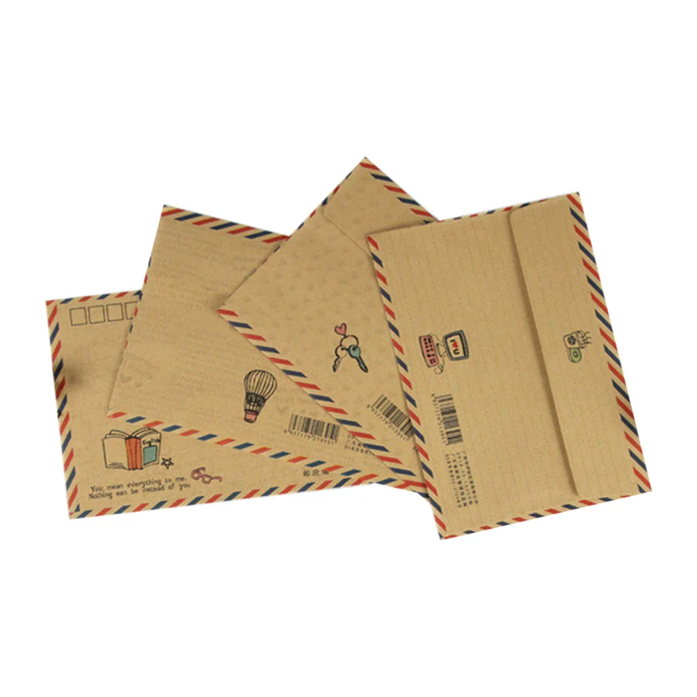 8Pcs Vintage Kraft Classic Envelopes B6 Mini Envelopes Post Photo Letter Gifts Storage Office School Supplies
