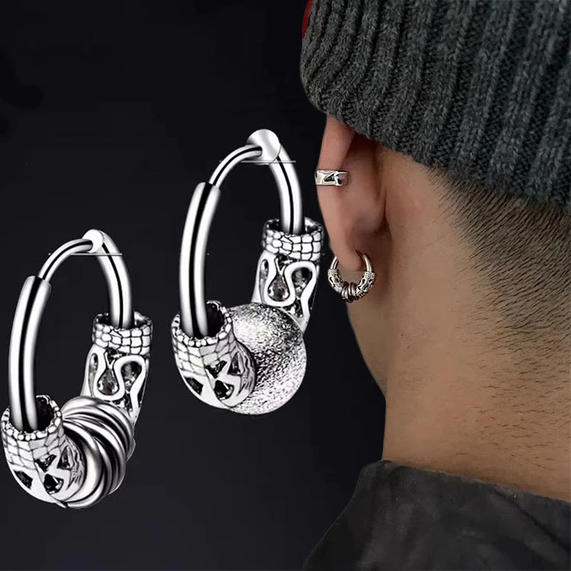 Woordvoerder trainer Wanten Punk Heren Rvs Hoop Oorbellen Voor Vrouwen Hip Hop Totem Oorbel Voor Mannen  Oorbellen Gothic Oor Stud Sieraden party Gift| | - AliExpress