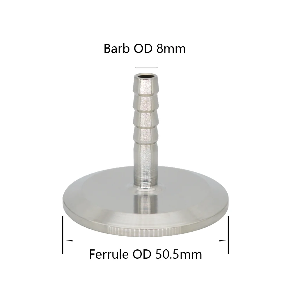 Tri Clamp to 6mm 8mm 10mm Hose Barbed Adapter 304 Stainless Steel Sanitary Hose Pipe Fitting Home Brewing