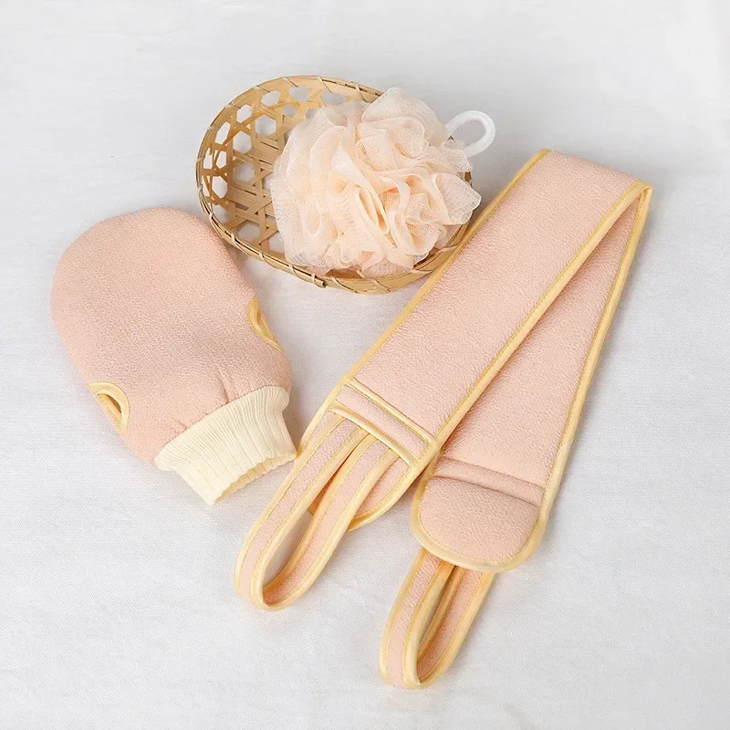 2/3Pcs Body Cleaning Washcloth Soft Brush Home Hotel Bathroom Shower Ball Back Scrubber Set Exfoliating Skin Towel Bath Gloves bath exfoliator body scrubber brush exfoliating shower gloves shower brush exfoliating sponge exfoliating body sponge exfoliating bath sponge