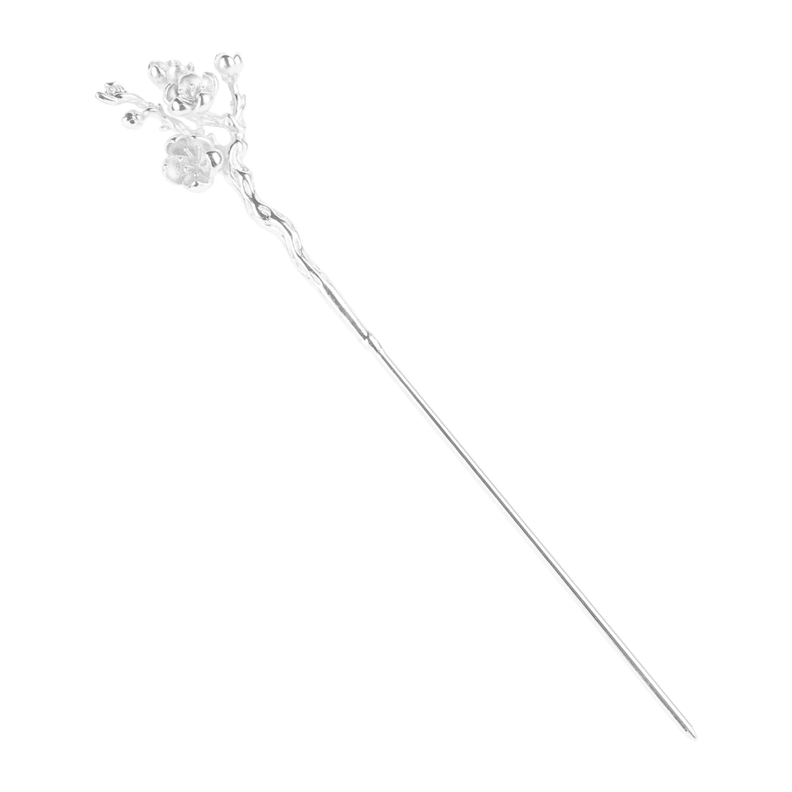vintage Bead Flower Hairpin Hair Buns Holder Metal Hair Sticks Antique Hairpin Woman Headdress 17cm