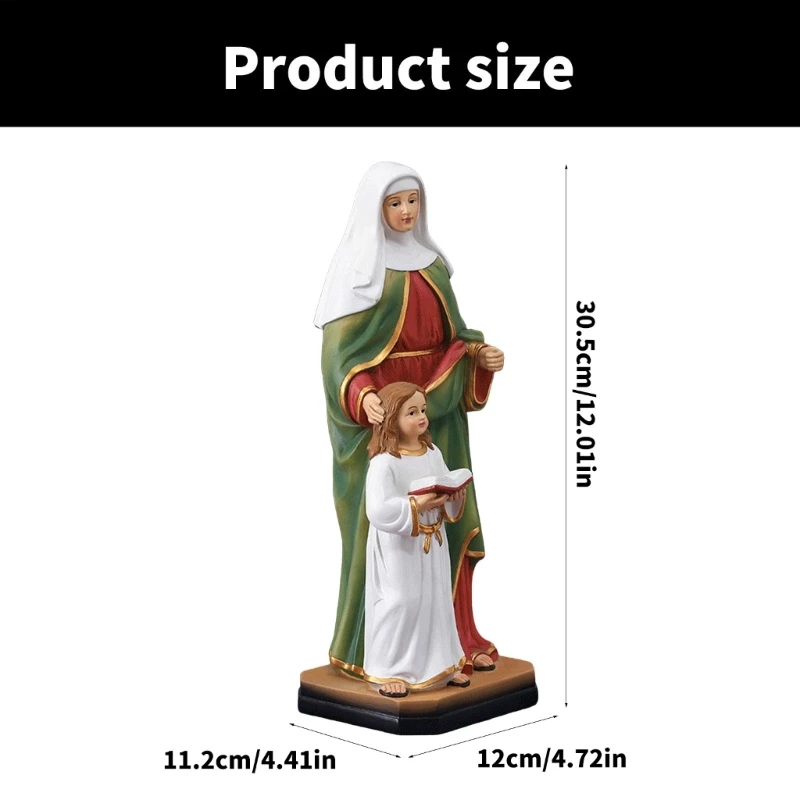 European Character Ornaments Mother and Child Resins Craft Figurine Miniature Statue Church Decoration Desktop Statue