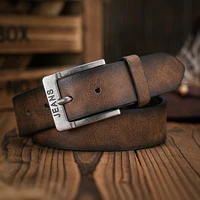 Une ceinture rétro décontractée pour hommes et femmes, style occidental! Ceinture en cuir PU avec boucle en métal, adaptée à un travail quotidien 1