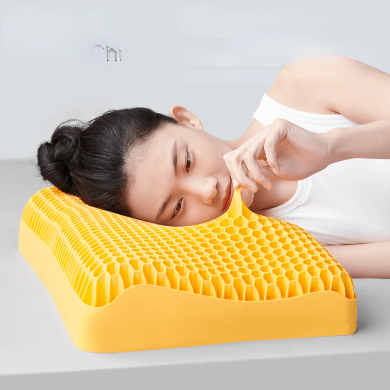

Pillow Honeycomb Breathable B-shaped Pillow with Neck Protection Household Adult Sleep Pillow Washable