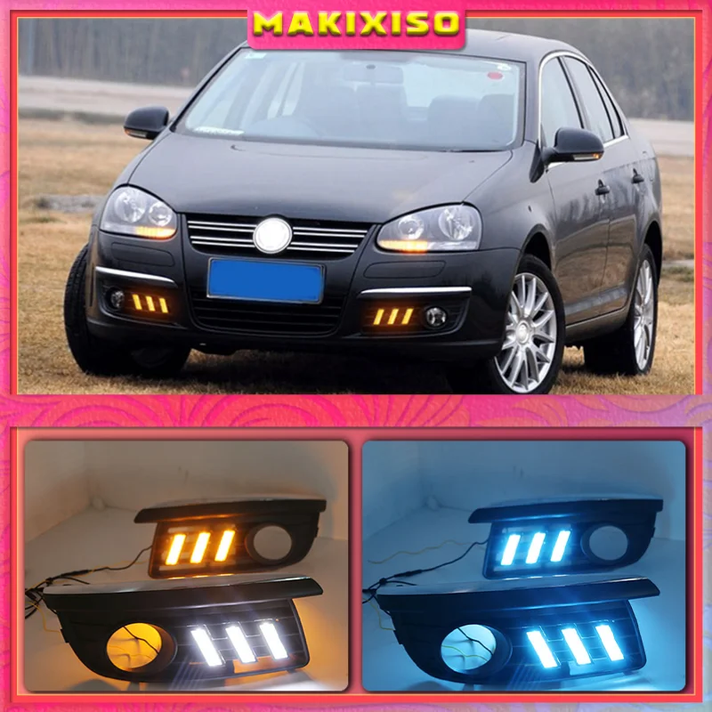 

2 шт., Автомобильные светодиодные дневные ходовые огни для VW Jetta MK5 Sagitar 2006 2007 2008 2009 2010