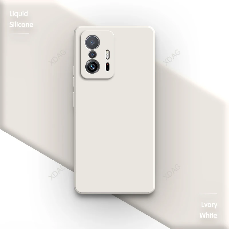 Premium Liquid Silicone Half-Wrapped Phone Cover - Soft Protective Square Shell Housing Accessories